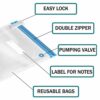 Vacuum Sealer Storage Bags, 15 PCS Reusable Vacuum Food Sealer Bags, 3 Sizes Sous Vide Bag Kit, BPA Free, Great for Vac Storage, Meal Prep or Sou
