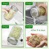 1 Pcs Seed Sprouting Jar Kit with Wide Mouth Mason Jars Durable Bean Sprouts Growing Kit with Stainless Steel Screen Sprout Lids Stands Shading C