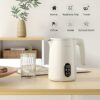 VOCHA Mini Electric Kettle, 0.4L Portable Travel Small Electric Kettle with Keep Warm Function, LED Touch Panel Electric Water Heater, Fast Boili