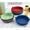 2Pcs Silicone Air Fryer Liner 8.5'' Reusable Air Fryer Silicone Basket, Heat Resistant Easy Cleaning Air fryers Silicone Pot Round for 3 to 5 Qt