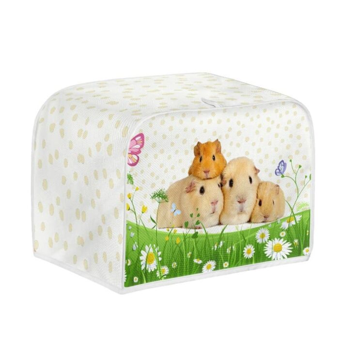 Kuiaobaty 2 Slice Toaster Cover, Lemon Pattern Bread Maker Cover Dustproof Caps for Two Slice Toaster Green Kitchen Appliance