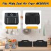 2PCS Silicone Pot for Ninjas Dual Air Fryer, Silicone Air Fryer Liners Double Air Fryer Silicone Air Fryer Basket, Air Fryer Rack Accessories for