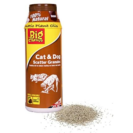 The Big Cheese Cat and Dog Scatter Granules - 450 g, Natural/Biodegradable Humane Treatment and Deterrent, Protection for Gardens and Covers 150