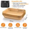 VIKKI Air Fryer Liners, 100pcs Disposable Ninja Dual Parchment Paper Liners Non-Stick Baking Paper Multipurpose Oil-Proof 8.7in Large Liners for