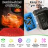 Vibbang 4Pcs Foldable Silicone Air Fryer Liners Double Basket, Collapsible Silicone Pot for Ninja Dual Air Fryer with Reusable Silicone Baking Ma