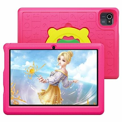 okaysea Kids Tablets 10" Android 12 Dual Camera 2GB RAM 32 GB ROM WiFi Parental Control Tablet(Pink)