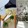 Yotako 3 Pcs Hanging Basket Pulley, Hanging Plant Pulley Retractable Hanger Adjustable Heavy Duty Plant Pulley Hook with 3Pcs White Ceiling Hooks