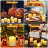 Ymenow Rechargeable Tea Lights Candles with Remote Control Timer, 6pcs Electric Battery Operated Tealight Candles Flickering with USB Charging Ca