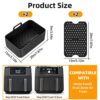 4 PCS Silicone Pot Set for Ninjas Dual Air Fryer, Non Stick Air Fryer Silicone Basket, Air Fryer Rack Accessories for Air Fryer, Oven, Microwave,