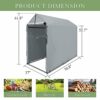 Raysfung 6 x 3Ft Outdoor Storage Shed Heavy Duty Portable Storage Shelter with Roll-up Zipper Door for Bike