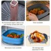 2PC Air Fryer Silicone Pot,Air Fryer Basket Foldable Silicone Liners,Reusable Air Fryer Replacement Basket,Air Fryer Pot 7.9 inch,Ninja Dual Air