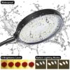 15W LED Grow Light, 78 LEDs Sunlike Full Spectrum Plant Lights with Timer, 5 Dimmable Levels, Auto On/Off, 360°Adjustable Gooseneck Waterproof Gr
