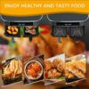 2PCS Silicone Pot for Ninjas Dual Air Fryer Liners, Double Air Fryer Silicone Air Fryer Basket, Air Fryer Rack Accessories for Air Fryer, Oven, a