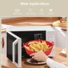 2 Pack Air Fryer Liners for Ninja Air Fryer Dual,Air Fryer Liners Reusable,Silicone Round,Air Fryer Replacement Basket,Dishwasher Safe,Non Stick,