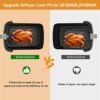 Upgrade Silicone Air Fryer Liners, FEEZOM Larger Airfryer Liners for Ninja Dual Air Fryer Accessories, Reusable Air Fryer Silicone Liner Air Frye