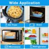 2 Pack Silicone Air Fryer Liner + 2PCS Heat Protective Gloves, 8-inch Air Fryer Liners Reusable Air Fryer Silicone Pot Basket for Ninja Dual Towe
