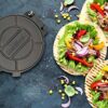 10 Inch Cast Iron Tortilla Press by StarBlue with 100 Pieces Oil Paper and Recipes e-book - Tool to make Indian style Chapati, Tortilla, Roti