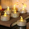 YiYFiT Classic LED Tea Lights Candles,12-Pack Flameless Tealight Candles Battery Candles Flickering Fake Candles for Christmas,Halloween,Party,Fe