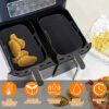 2PCS Silicone Air Fryer Liner for Ninjas Dual 19.5cm Basket Pot Reusable Non-Stick Waterproof Airfryer Baking Mould Food Grade Tray