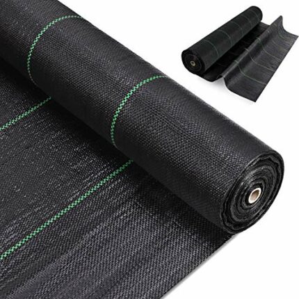 iropro 3m x 10m Heavy Duty Weed Control Membrane Garden Weed Barrier Fabric for Landscaping Driveway Gravel Artificial Grass Lawn Underlay Black
