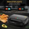 Tiastar Monsieur Croque Maker, sandwich machine and electric panini press with non-stick plates, automatic temperature control, cool-touch handle