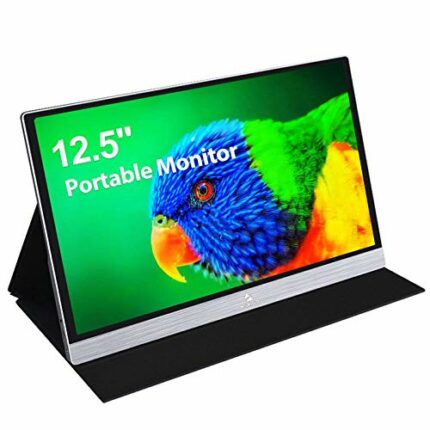 NexiGo 12.5 Inch Portable Monitor, Full HD 1080P IPS Computer Display, Stereo Speakers, USB Type-C HDMI Port for PC/PS4/Xbox/Switch, Included Sma
