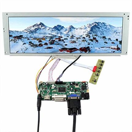 VSDISPLAY 14.9 inch LTA149B780F 1280x390 TFT LCD Screen and HD-MI VGA DVI Auido LVDs Controller Board,for DIY Marquee Monitor