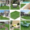 10Pcs 15 x 15cm Artificial Grass, Artificial Garden Grass, Artificial Grass Mat, Garden Micro Grass Turf Rug, Turf Lawn Garden Micro Landscape Or