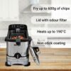 Venga! Semi-Professional Deep Fryer 3 L, Oil Filter & Container, 2000 W, Black/Silver, VG FT 3012 BS