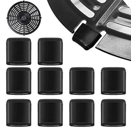 10Pcs Air Fryer Rubber Bumpers, Premium Silicone Air Fryer Bumpers Feet, Tray Non-Scratch Protective Covers for Air Fryer Grill Pan Plate Tray Ru