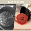 2 Pack Air Fryer Liners for Ninja Air Fryer Dual,Air Fryer Liners Reusable,Silicone Round,Air Fryer Replacement Basket,Dishwasher Safe,Non Stick,