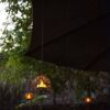 ZHONGXIN Solar Lights Outdoor Hanging Lanterns, Beaded Copper Wire Ball Candle Holder with Solar Tea Lights, Perfect for Home, Garden, Backyard,