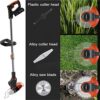 XH&XH Cordless Brushcutter 21V Lawn Mower Wire Lawn Trimmer Lightweight Lawn Trimming Tool with Telescopic Battery for Garden Weed Cleaning