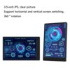 Vbestlife 3.5in IPS Computer Data Monitor, Mini USB Type C AIDA64 PC Temperature Monitor, PC CPU RAM HDD Data Display Screen, Sensor Panel Displa