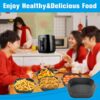 2PCS Silicone Air Fryer Pot, Reusable Air Fryer Liner, Heat Resistant Air Fryer Basket, Air Fryer Silicone Liner Replacement of Parchment Liner,