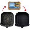 150 PCS Air Fryer Liners for Ninja Dual, Rectangle Air Fryer Accessories, Disposable Air Fryer Parchment Paper Liner, Compatible with Ninja AF400