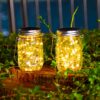 3 Pack Solar Mason Jar Lights,30 LED Water-Proof Outdoor Solar Lanterns,Garden Lights,Hanging Lights for Outside,Wedding, Party, Bar, Garden,Chri