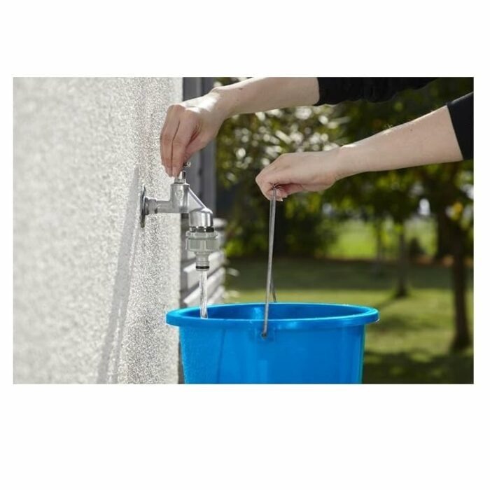Gardena tap connector 33.3 mm (G 1 inch): Adapter for connecting a water hose, anti-splash technology, frost-proof, Original System, packed loose