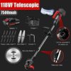 118VF 7500mah Portable Electric Grass Trimmer Handheld Lawn Mower Agricultural Household Cordless Weeder Garden Pruning Tool