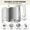 VOCHA Mini Electric Kettle, 0.4L Portable Travel Small Electric Kettle with Keep Warm Function, LED Touch Panel Electric Water Heater, Fast Boili