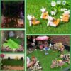 10Pcs 15 x 15cm Artificial Grass, Artificial Garden Grass, Artificial Grass Mat, Garden Micro Grass Turf Rug, Turf Lawn Garden Micro Landscape Or
