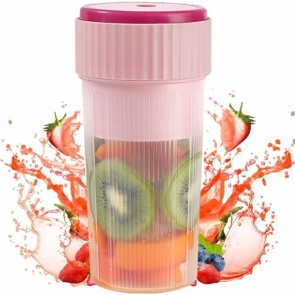 Portable Blender Bottle, 450Ml Personal Blender for Shakes and Smoothies, Blender shake Smoothie for Kitchen Mini Blender with Rechargeable USB,
