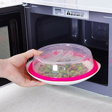 Ogquaton Microwave Plate Cover, Microwave Cover Splatter Guard Lid, Microwave Food Cover Microwave Heating Bowl Cover Hot Pink Cost-Effective and
