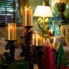 Yinuo Candle Flameless Led Candles Light Flickering,Real Wax Fake Wick Moving Flame Faux Wickless Pillar,with Timer Remote,Suit for Festival Wedd