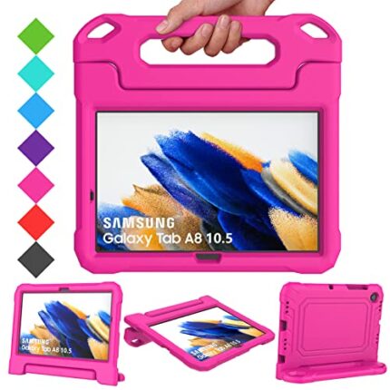 RTOBX Samsung Galaxy Tab A8 10.5 2022 Hülle für Kinder mit integriertem Displayschutz, SM-X200/X205/X207 Hülle, langlebig, stoßfest, leichter Gri