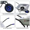 X-COTEC Wheelbarrows, Heavy Duty Garden Wheelbarrows with 2 Inner Tube, Strong Large Transport Trolley Handcart Wheel Barrow, Silver