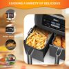 4PCS Silicone Liner for Ninja Dual Air Fryer AF400UK &Tower T17088,SHUOMAO Reusable Air Fryer Basket Pot Liner for Ninja AF300UK/AF400UK,Tower,Vo