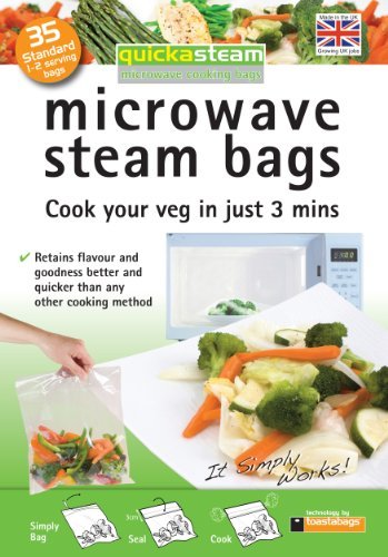 quickasteam microwave cooking bags LARGE size 25 pack
