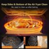 VFMFM Air Fryer Liners, 100PCS Disposable Parchment Paper Liners for Ninja Dual Air Fryer AF300UK AF400UK, Air Fryer Accessories for Ninja, Salte