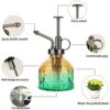 ZIUHEOA Plant Mister Glass Watering Spray Bottle 6.4" Tall Watering Can Retro High-Atomization Nozzle Sealed Leak-Proof,for Garden Plants Flower
